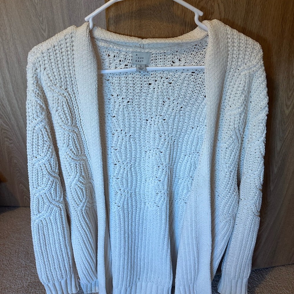 a new day Women's Cream Cardigan Sweater